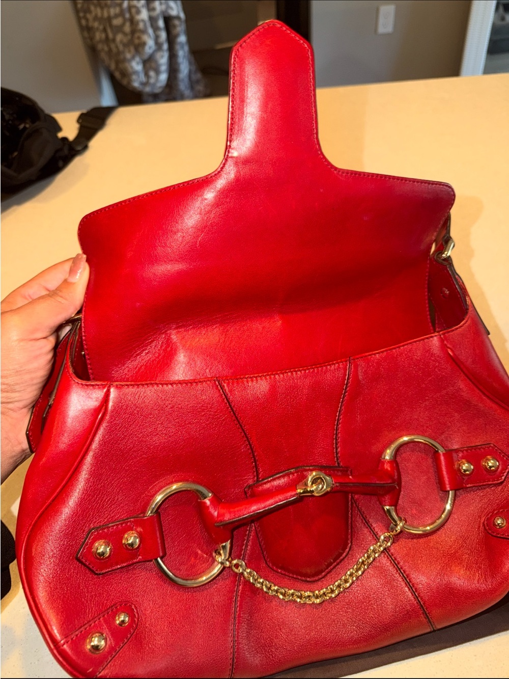 Gucci Horse Bit Leather Shoulder bag. - Picture 3 of 7
